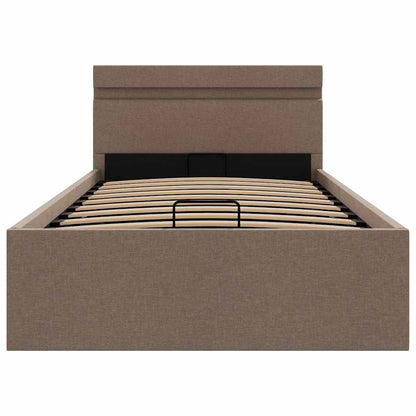 Giroletto con Contenitore e LED Tortora Tessuto 100x200 cm