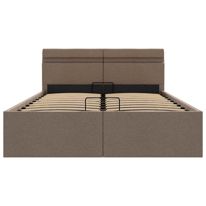 Giroletto con Contenitore e LED Tortora Tessuto 120x200 cm