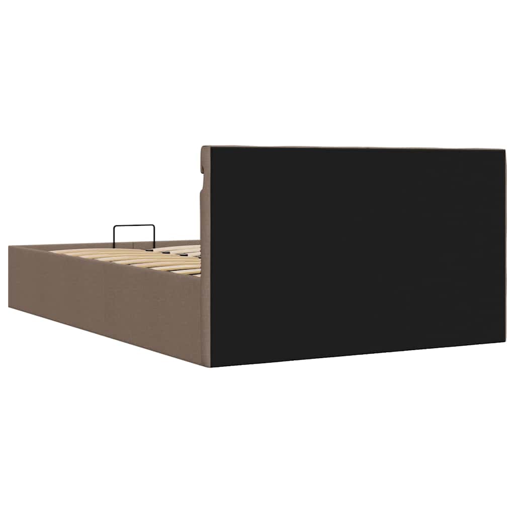 Giroletto con Contenitore e LED Tortora Tessuto 120x200 cm