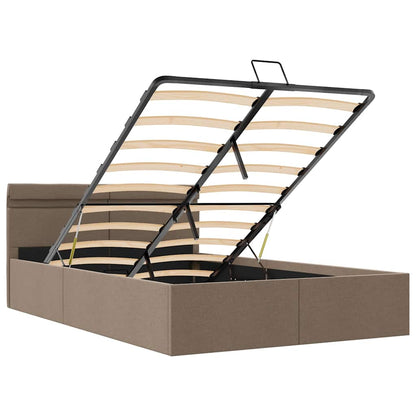 Giroletto con Contenitore e LED Tortora Tessuto 120x200 cm