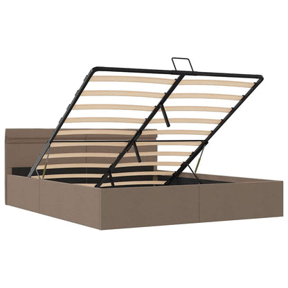 Giroletto Idraulico Contenitore LED Tortora Tessuto 160x200cm | homemem39