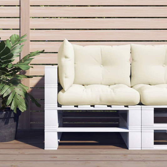 Cuscini per Pallet 3 pz Crema in Tessuto - homemem39