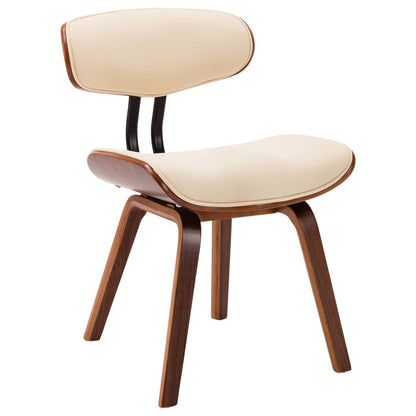 Sedie da Pranzo 6 pz Crema in Legno Piegato e Similpelle | homemem39