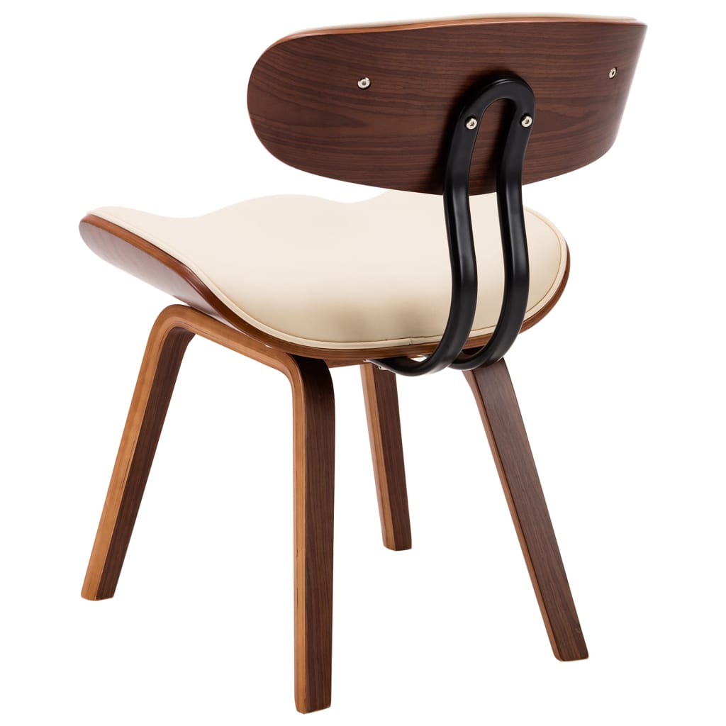Sedie da Pranzo 6 pz Crema in Legno Piegato e Similpelle | homemem39