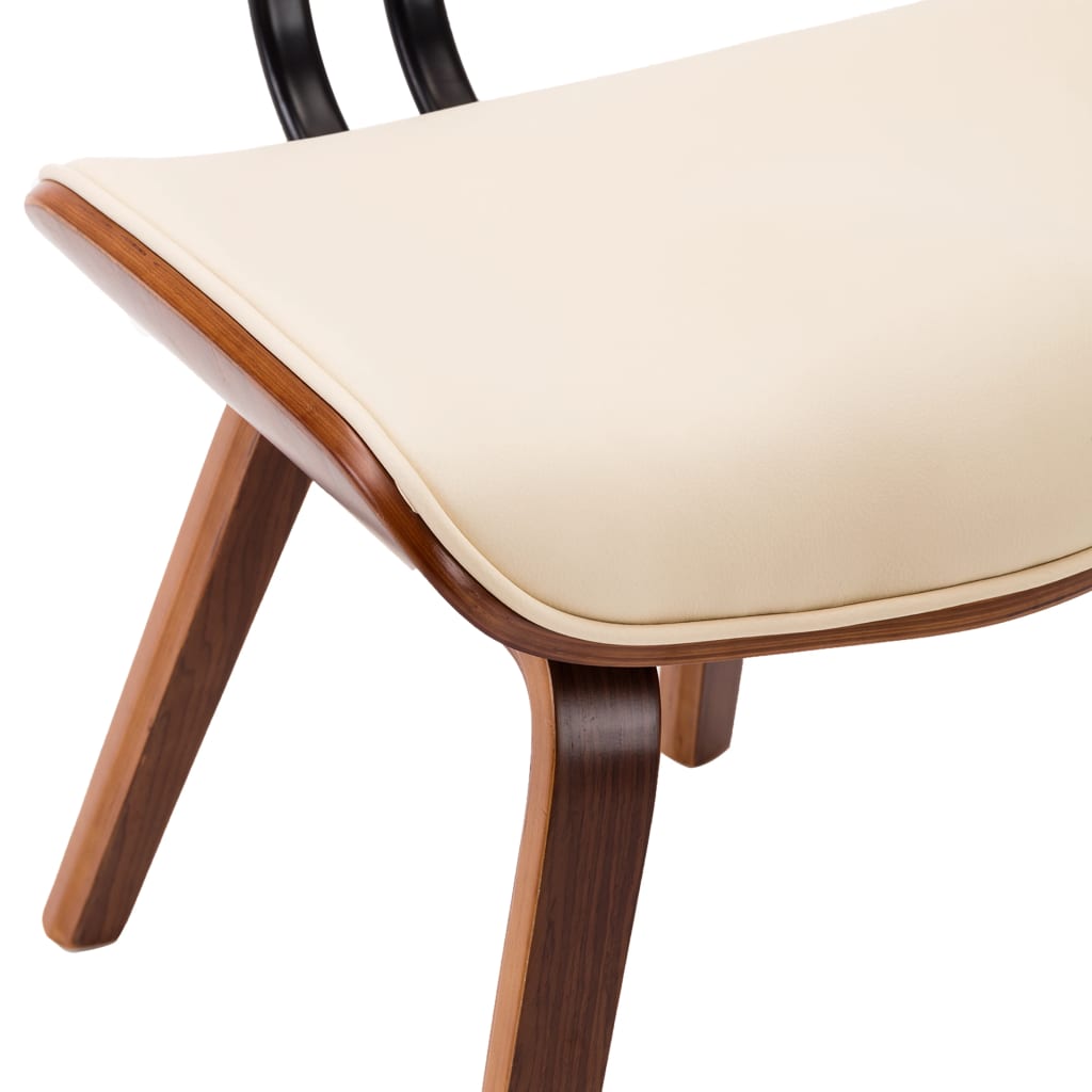 Sedie da Pranzo 6 pz Crema in Legno Piegato e Similpelle | homemem39