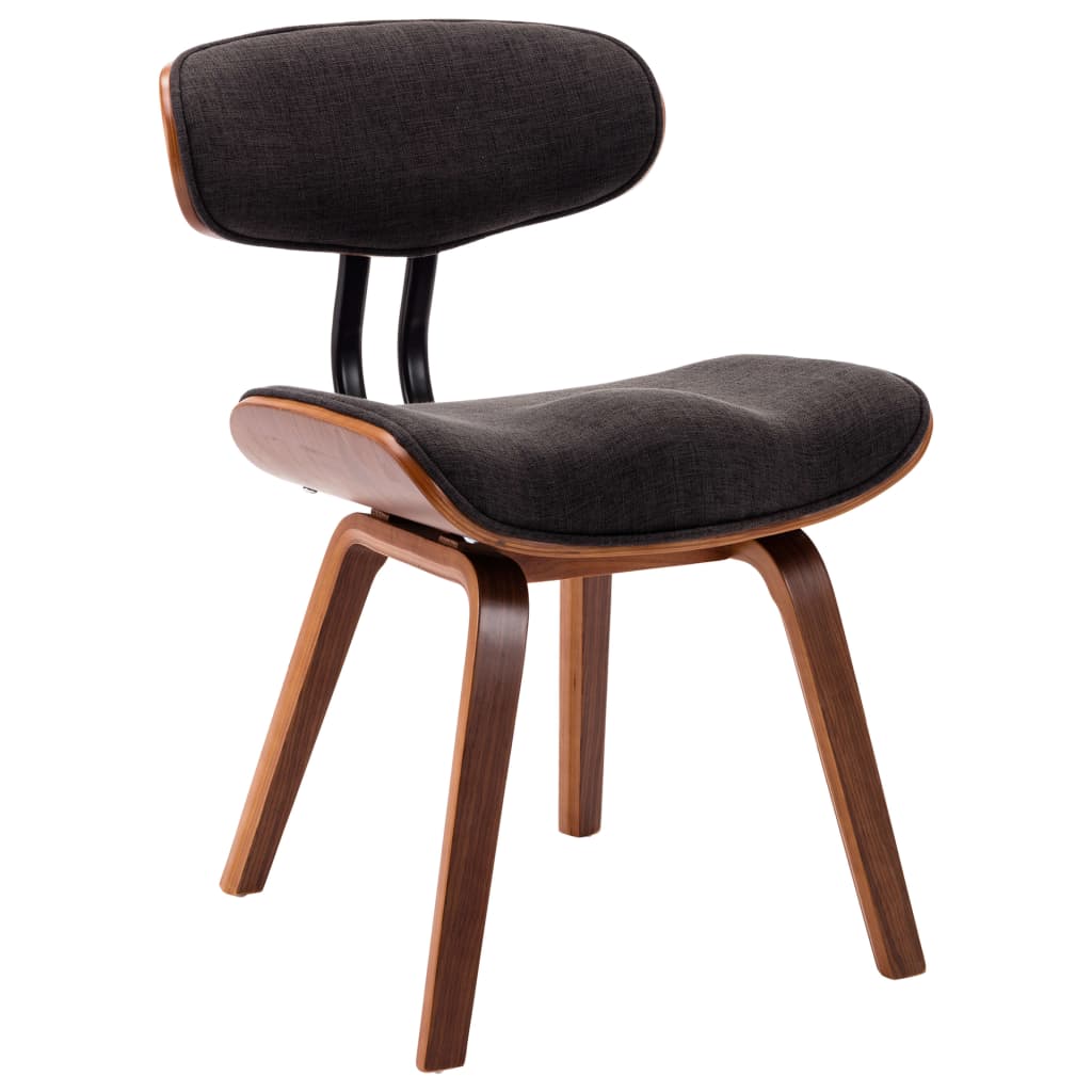 Sedie da Pranzo 6 pz Legno Curvato e Tessuto Grigio | homemem39
