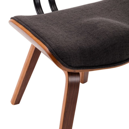 Sedie da Pranzo 6 pz Legno Curvato e Tessuto Grigio | homemem39