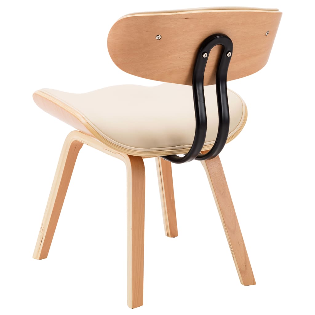 Sedie da Pranzo 6 pz Crema in Legno Piegato e Similpelle | homemem39