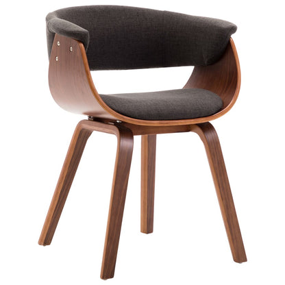 Sedie da Pranzo 6 pz Legno Curvato e Tessuto Grigio | homemem39
