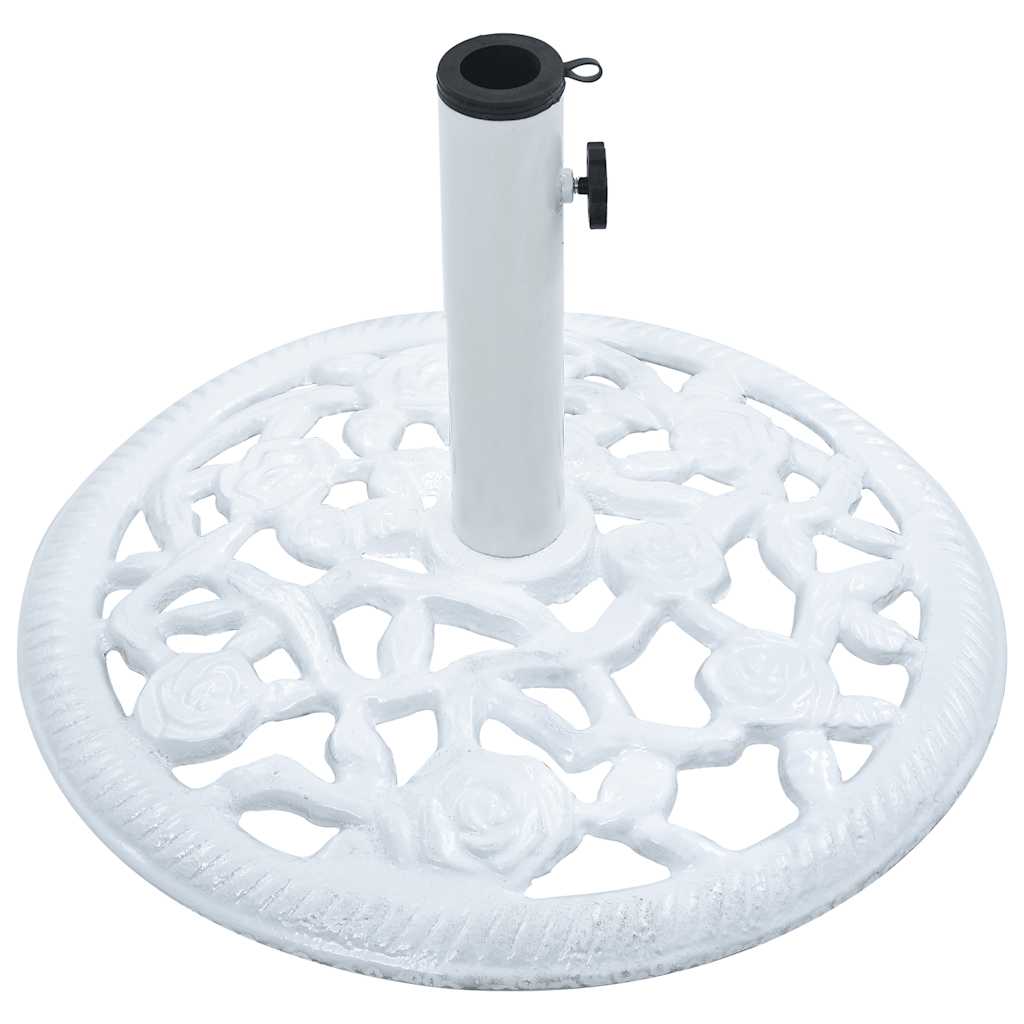 Base Ombrellone Bianca 12 kg 48 cm in Ghisa - homemem39