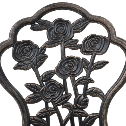 Sedie da Bistrot 2 pz in Alluminio Pressofuso Bronzo - homemem39