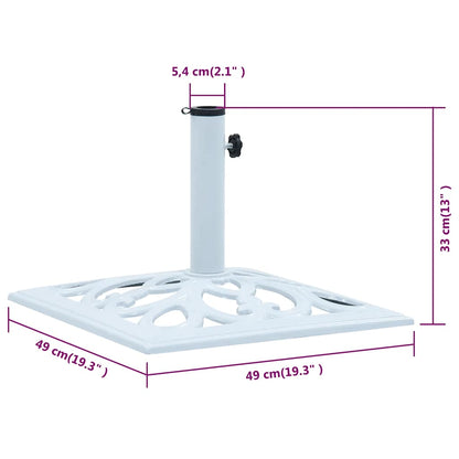 Base Ombrellone Bianca 12 kg 49 cm in Ghisa - homemem39