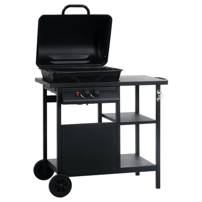 Barbecue e Griglia a Gas con 3 Ripiani Nero - homemem39