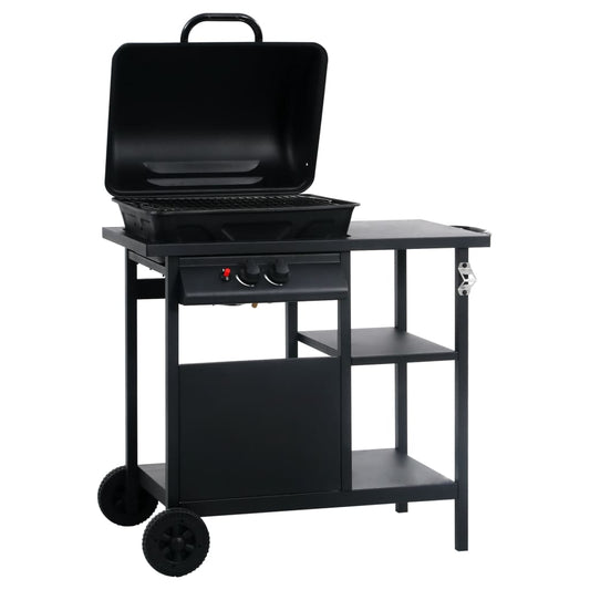 Barbecue e Griglia a Gas con 3 Ripiani Nero - homemem39