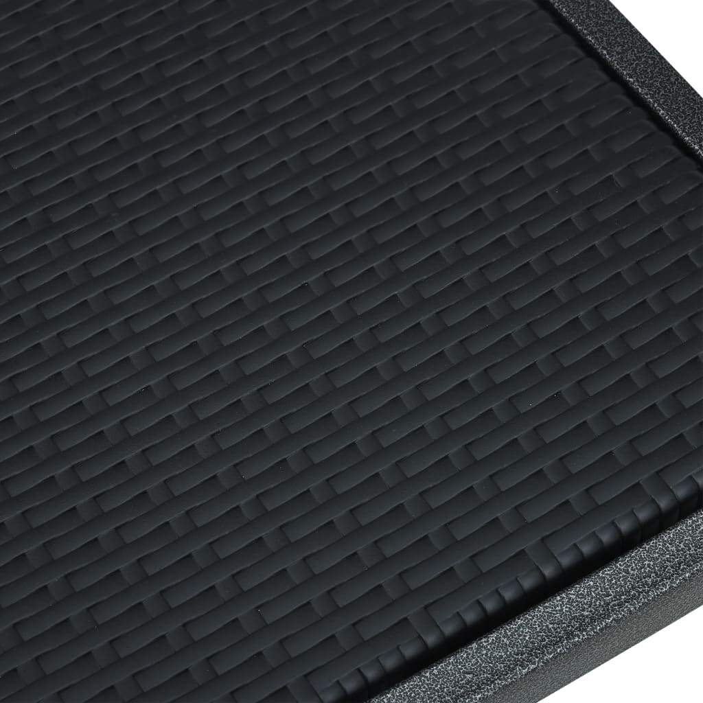 Sedie da Giardino 4 pz Nere in Plastica Stile Rattan | homemem39