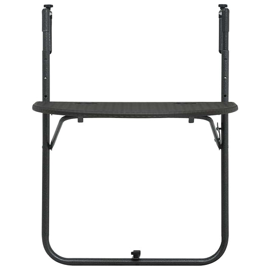 Tavolo da Balcone Pensile Marrone 60x64x83,5cm Plastica Rattan | homemem39