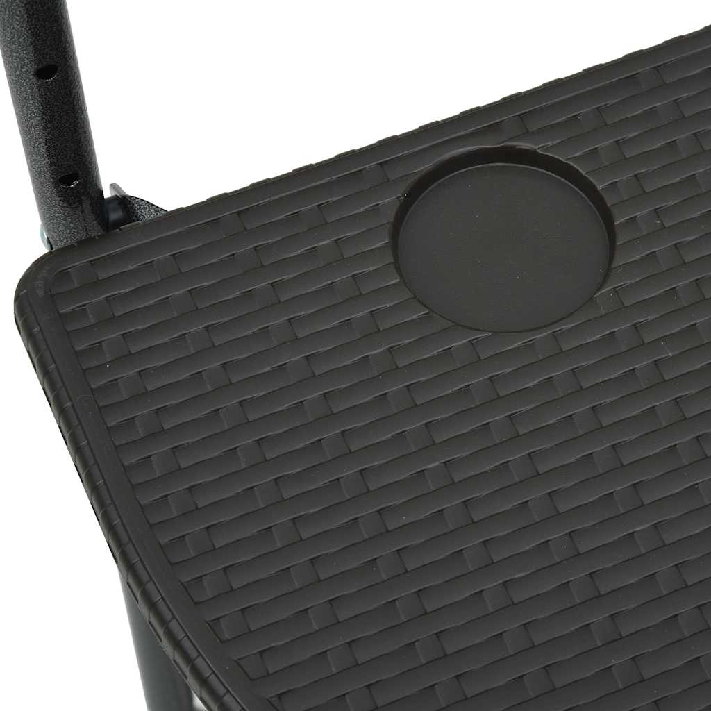 Tavolo da Balcone Pensile Marrone 60x64x83,5cm Plastica Rattan | homemem39