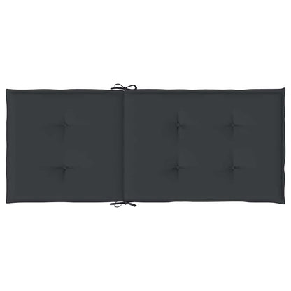 Cuscini per Sedie 2 pz Neri 120x50x3 cm in Tessuto