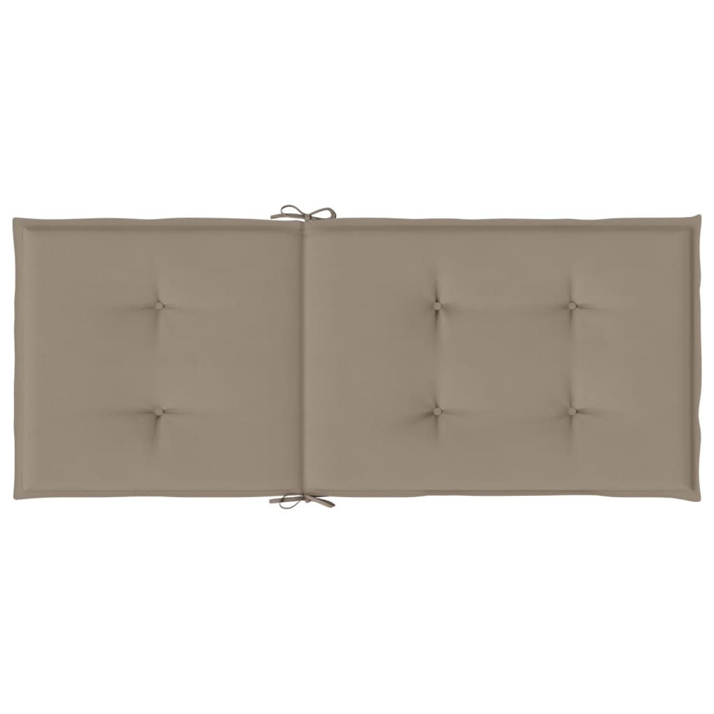 Cuscini per Sedie Alte 2 pz Tortora 120x50x3 cm in Tessuto - homemem39