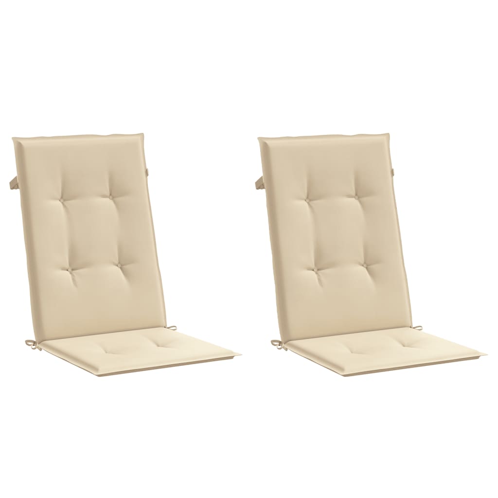 Cuscini per Sedie 2 pz Beige 120x50x3 cm in Tessuto | homemem39