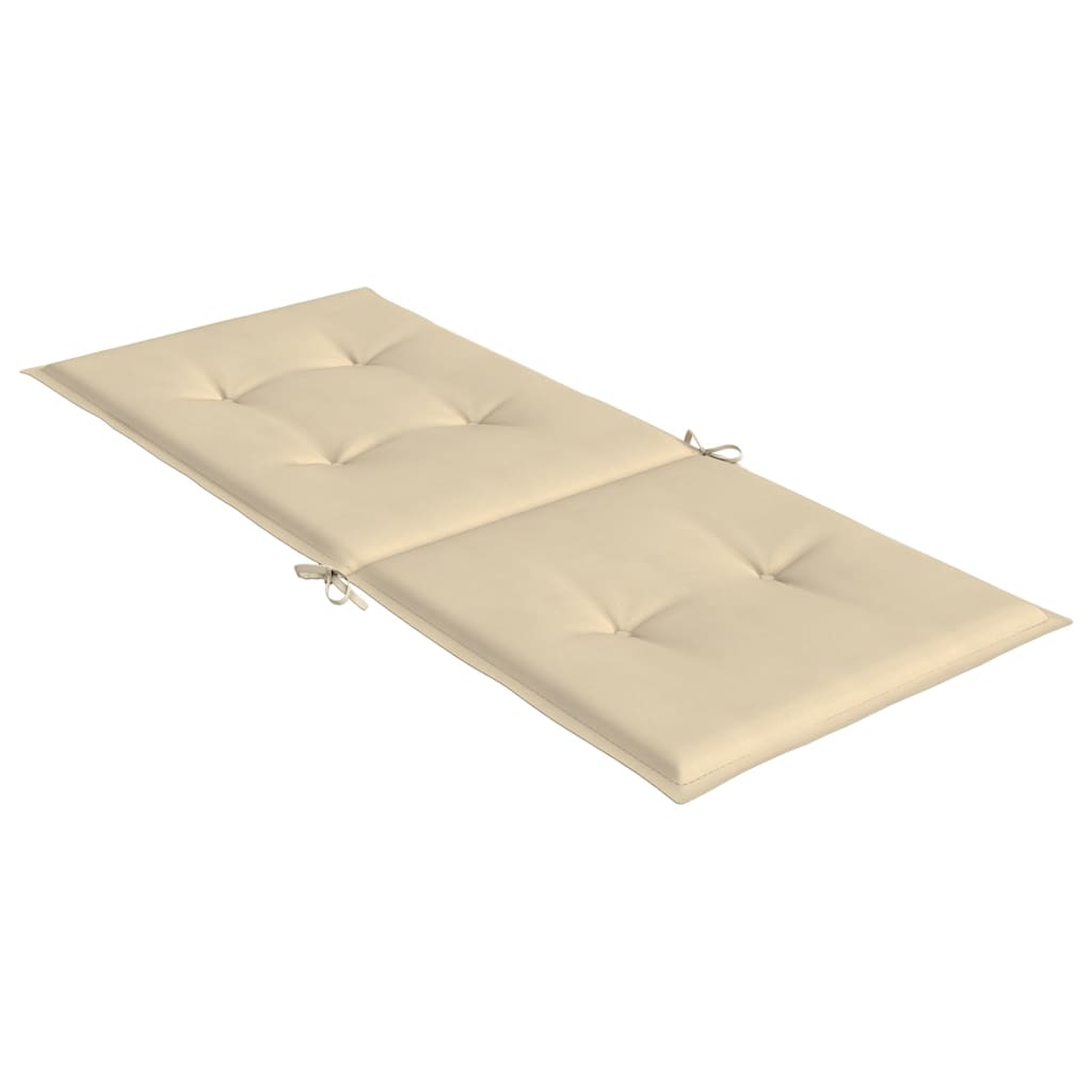 Cuscini per Sedie 2 pz Beige 120x50x3 cm in Tessuto | homemem39