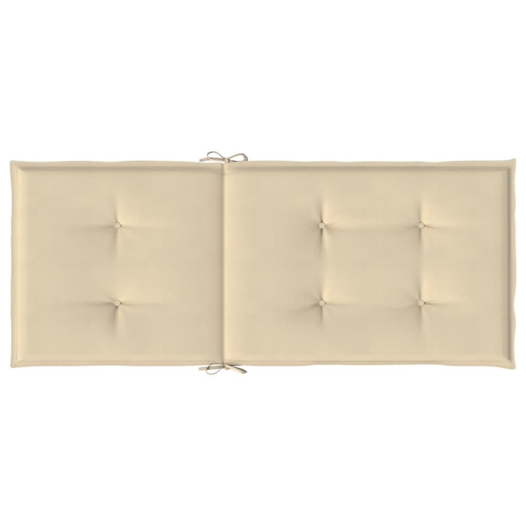 Cuscini per Sedie 2 pz Beige 120x50x3 cm in Tessuto | homemem39