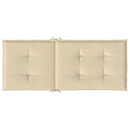 Cuscini per Sedie 2 pz Beige 120x50x3 cm in Tessuto | homemem39