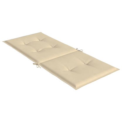 Cuscini per Sedie 4 pz Beige 120x50x3 cm in Tessuto - homemem39