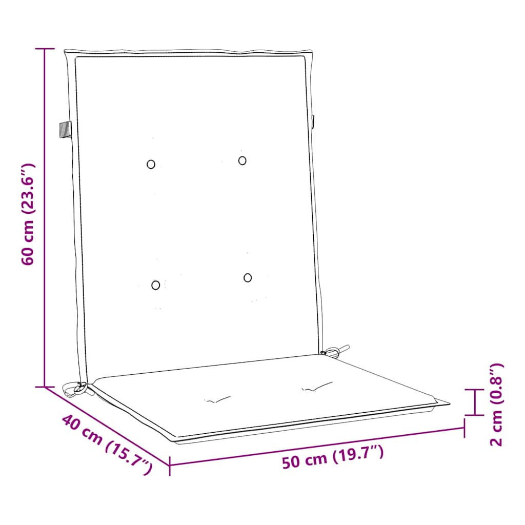 Cuscini per Sedia 4 pz Crema 100x50x2 cm in Tessuto Oxford | homemem39