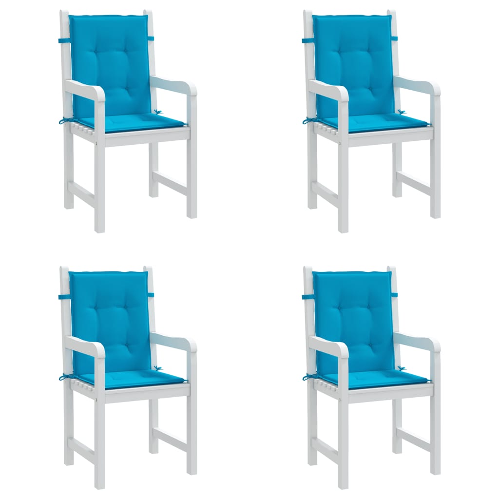 Cuscini per Sedia 4 pz Blu 100x50x3 cm in Tessuto Oxford | homemem39