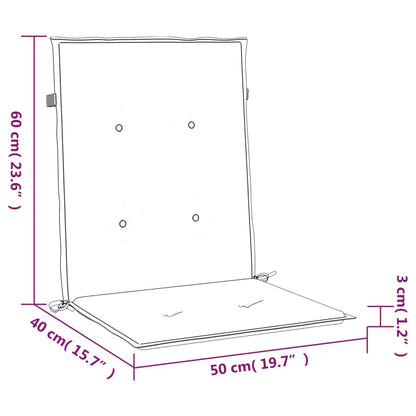 Cuscini per Sedia 4 pz Verdi 100x50x3 cm in Tessuto Oxford | homemem39