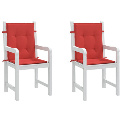Cuscini per Sedia da Giardino 2 pz Rossi 100x50x7 cm in Tessuto | homemem39