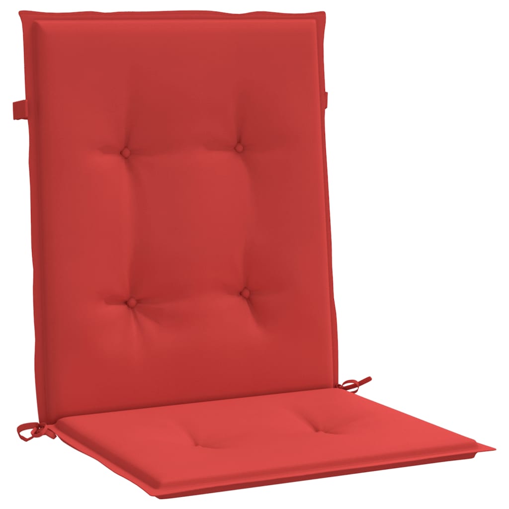 Cuscini per Sedia da Giardino 2 pz Rossi 100x50x7 cm in Tessuto | homemem39