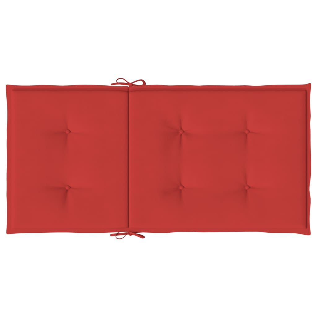 Cuscini per Sedia da Giardino 2 pz Rossi 100x50x7 cm in Tessuto