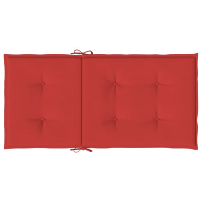Cuscini per Sedia da Giardino 2 pz Rossi 100x50x7 cm in Tessuto