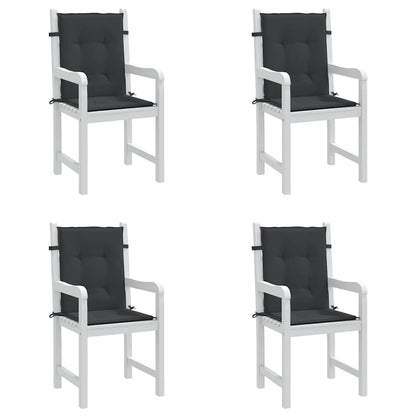 Cuscini per Sedia 4 pz Neri 100x50x3 cm in Tessuto Oxford