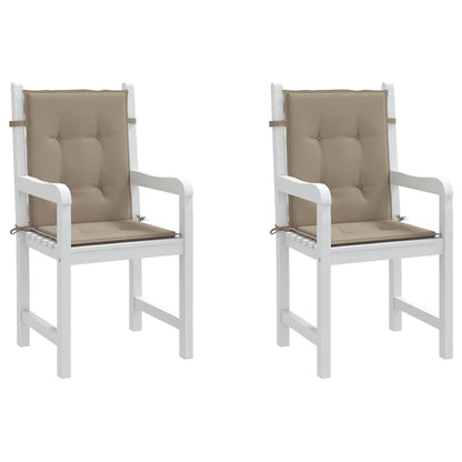 Cuscini per Sedia 2 pz Tortora 100x50x3 cm in Tessuto Oxford | homemem39