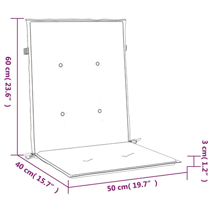 Cuscini per Sedia 4 pz Tortora 100x50x3 cm in Tessuto Oxford | homemem39