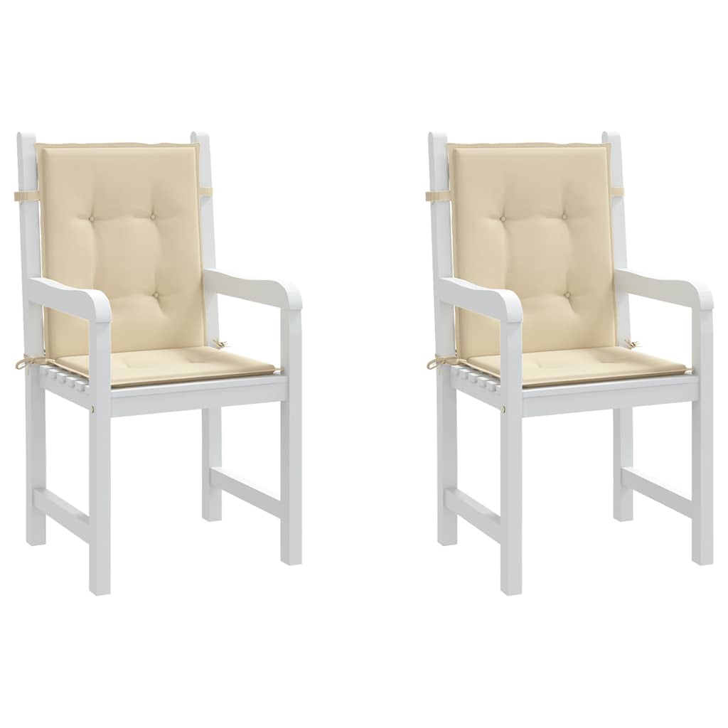 Cuscini per Sedia 2 pz Beige 100x50x3 cm in Tessuto Oxford | homemem39