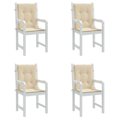 Cuscini per Sedia 4 pz Beige 100x50x3 cm in Tessuto Oxford | homemem39