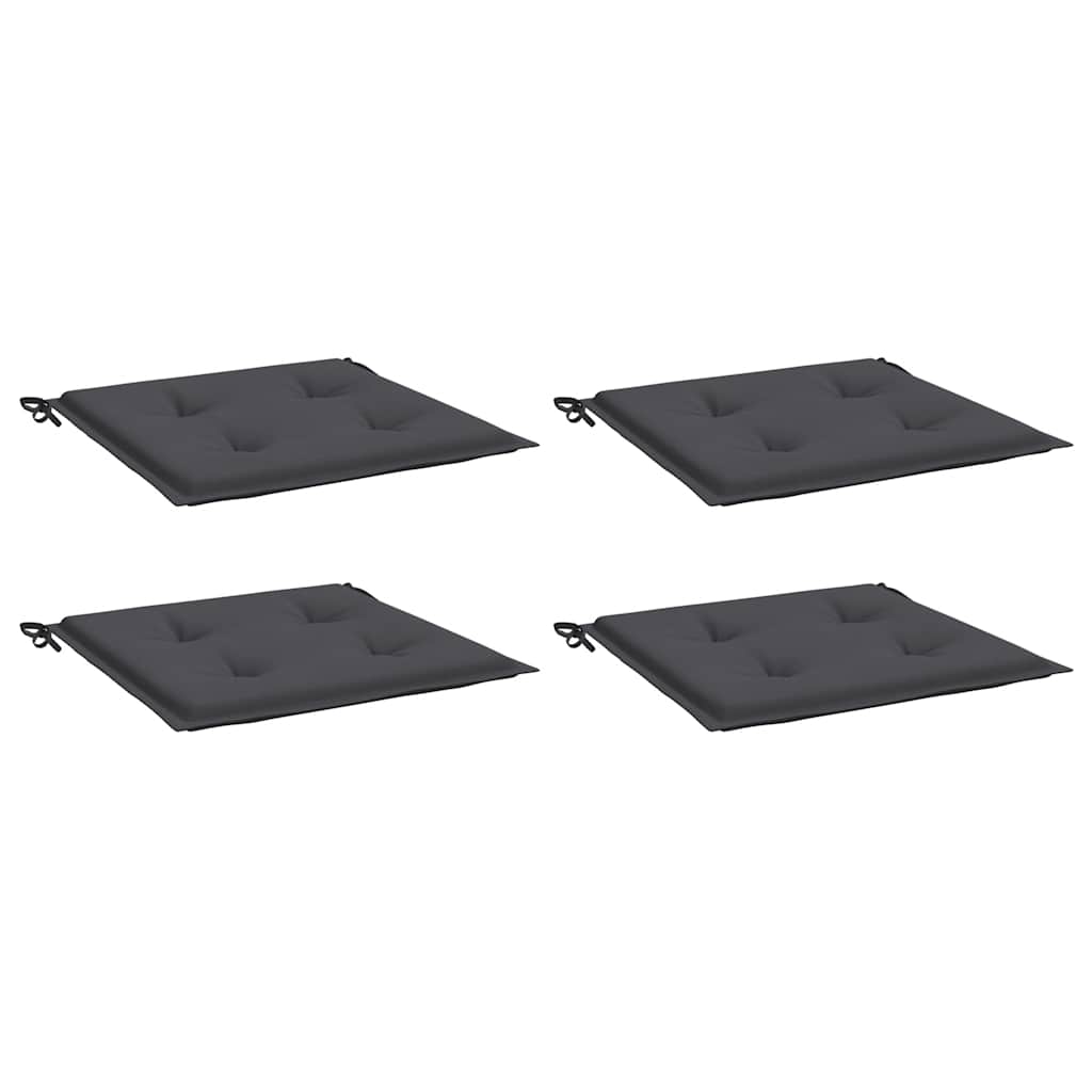 Cuscini per Sedia 4 pz Antracite 40x40x4 cm in Tessuto Oxford