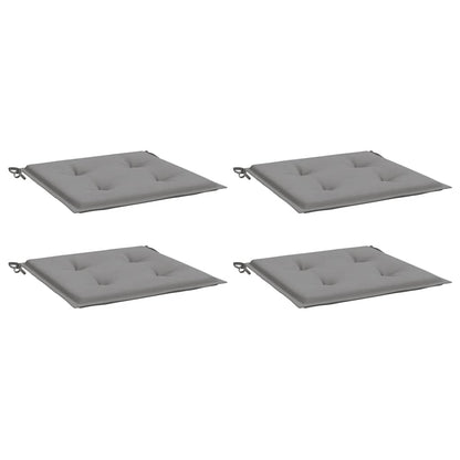 Cuscini per Sedia 4 pz Grigi 40x40x4 cm in Tessuto Oxford