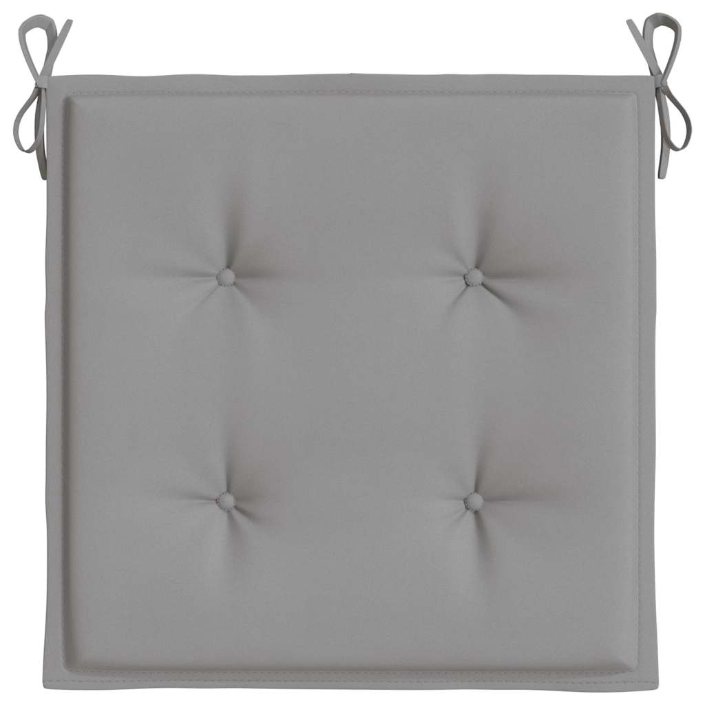 Cuscini per Sedia 4 pz Grigi 40x40x4 cm in Tessuto Oxford