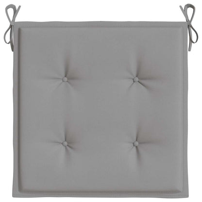 Cuscini per Sedia 4 pz Grigi 40x40x4 cm in Tessuto Oxford