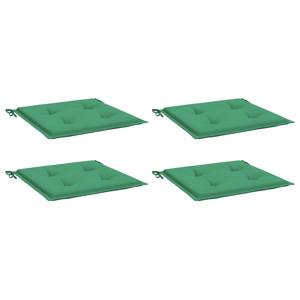 Cuscini per Sedia 4 pz Verdi 40x40x4 cm in Tessuto Oxford