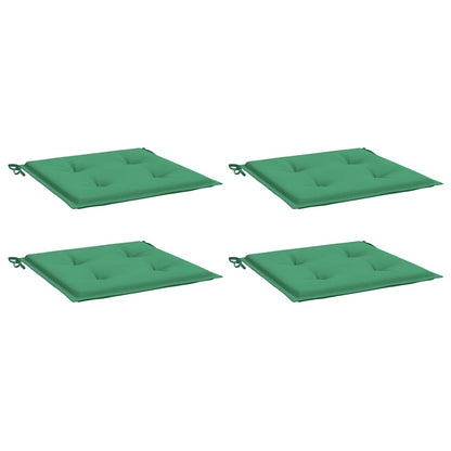 Cuscini per Sedia 4 pz Verdi 40x40x4 cm in Tessuto Oxford