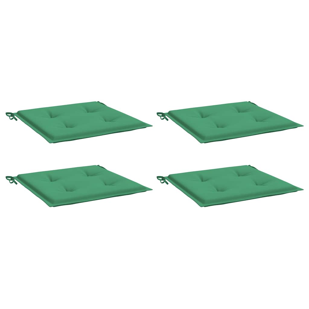 Cuscini per Sedia 4 pz Verdi 40x40x3 cm in Tessuto Oxford