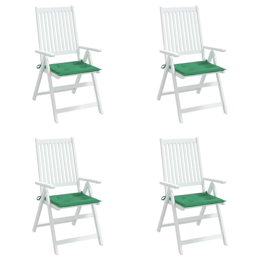 Cuscini per Sedia 4 pz Verdi 40x40x3 cm in Tessuto Oxford | homemem39