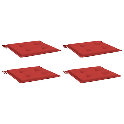 Cuscini per Sedia 4 pz Rossi 40x40x4 cm in Tessuto Oxford
