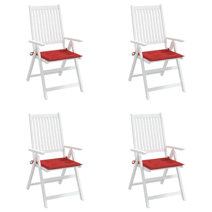 Cuscini per Sedia 4 pz Rossi 40x40x3 cm in Tessuto Oxford | homemem39
